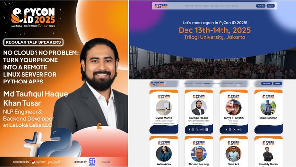 Taufiq as a Speaker at PyConID25